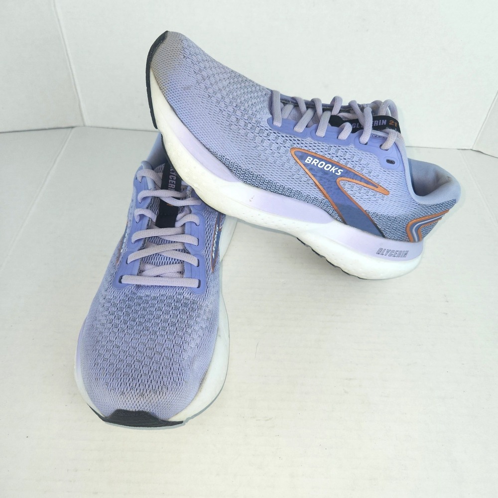 Brooks Glycerin 21 Purple Copper Neutral Cushion Running Shoes Womens 9